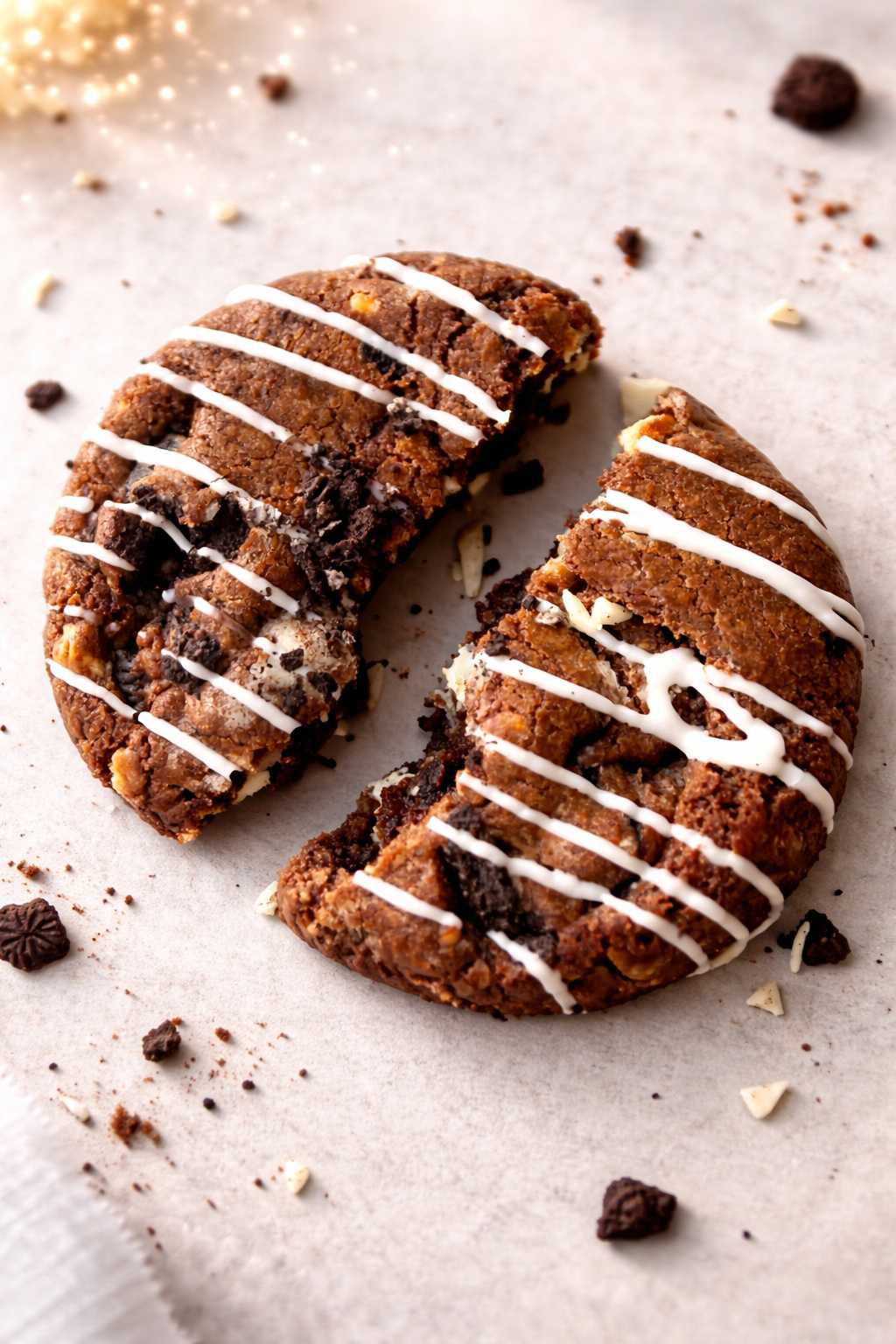 Cookie oreo / pépites de chocolat blanc