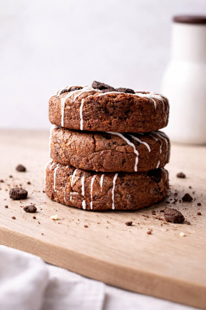 Oreo / White chocolate cookies empilés